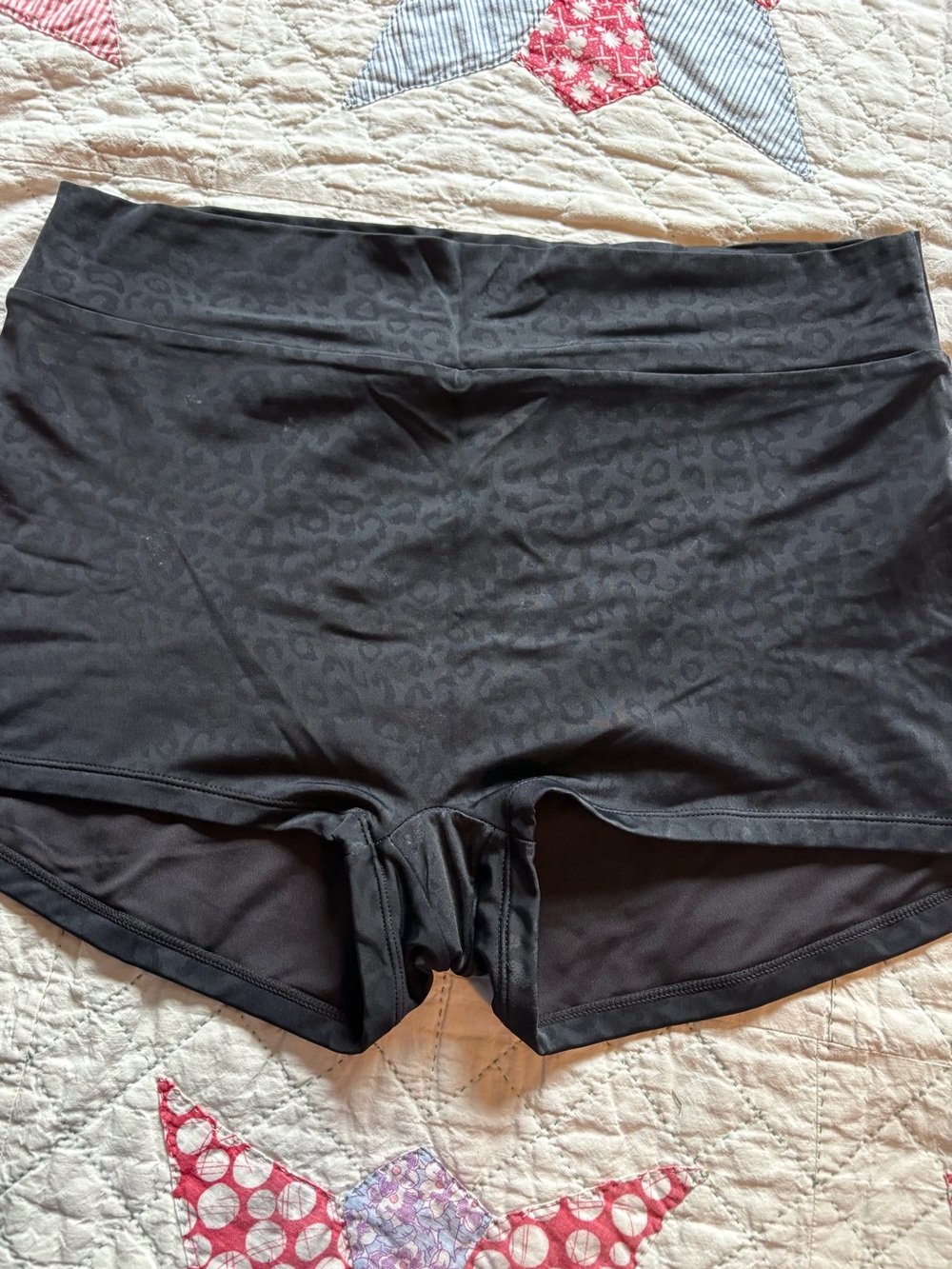 KIAVA Black Swim Boyshorts with Subtle Animal Print